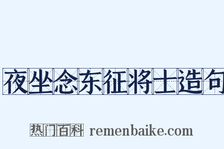 夜坐念东征将士造句是什么意思的图片
